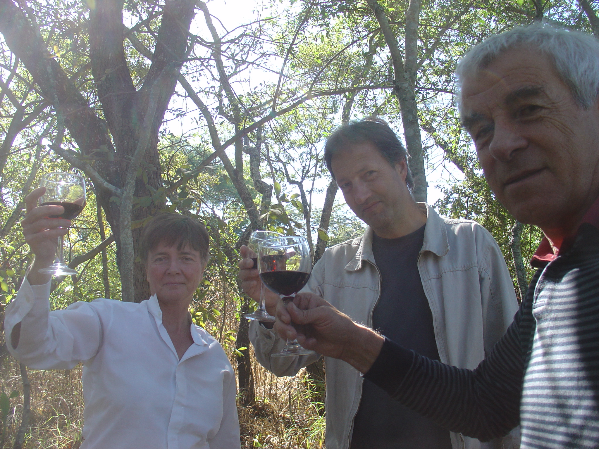 cheers with Keith's favourite wine